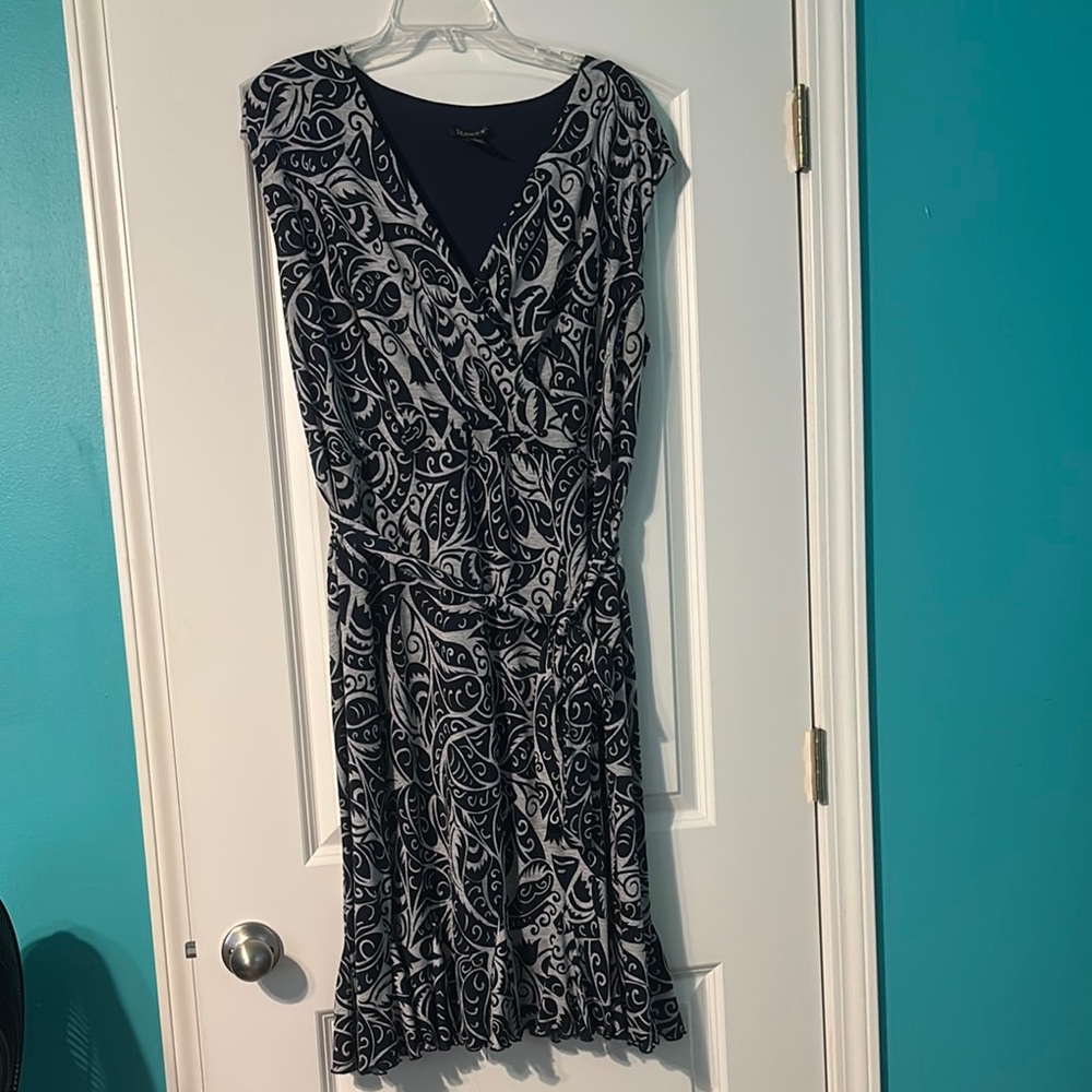 Glamour navy Midi A-line Dress